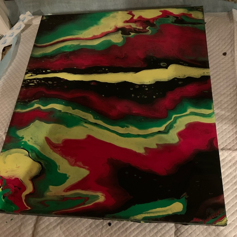 Original abstract painting acrylic 16 by 20
